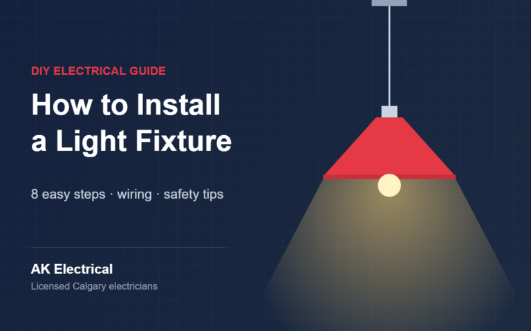 How to install a light fixture guide by AK Electrical, Calgary